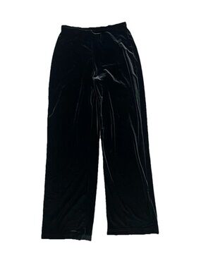 Women’s Express World Brand Velvet Velour Black Pants Size Small Polyester